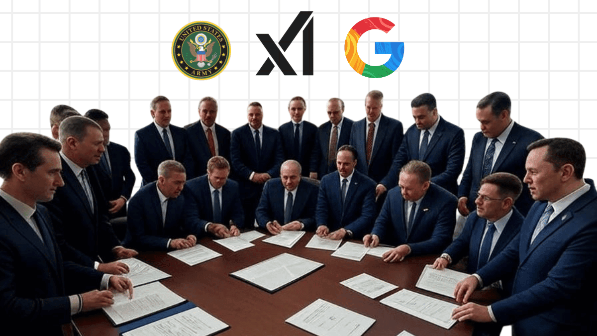 Elon Musk (xAI) and Google representatives meeting with US Defense officials on AI contracts